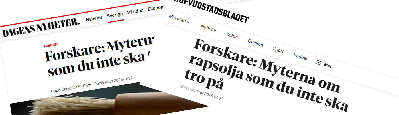 Rubriker om rapsolja